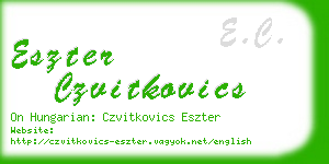 eszter czvitkovics business card